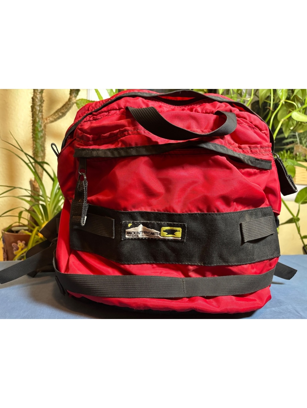Vintage Mountainsmith Hiking Lumbar Pack Waist Fanny Hiking Bag Black Red Nylon